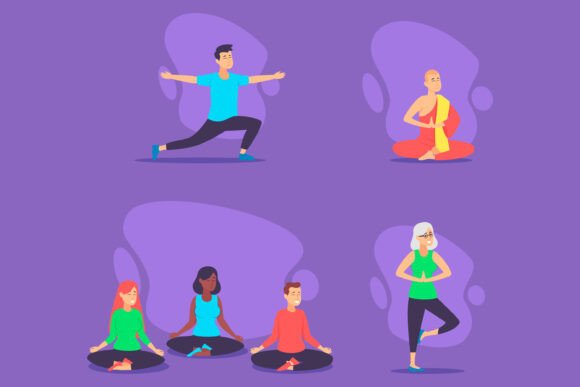 Diverse Group Exercising: A Visual Guide to Wellness