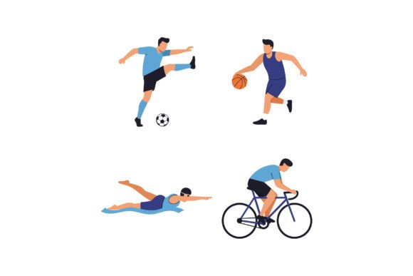 Dynamic Motion: Capturing Energy in Your Brand with Male Athletes Playing Soccer Basketball