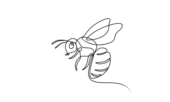 Honeybee Line Motion Graphics: Dynamic Bee Animation