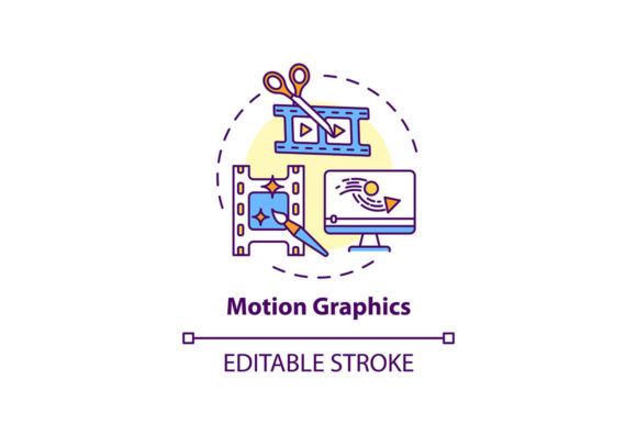 Mastering Motion Graphics Concept Icon for Dynamic Design