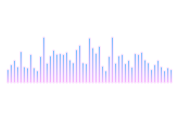 Music Equalizer Line Graph. Impulse Tune: A Dynamic Visual Voice