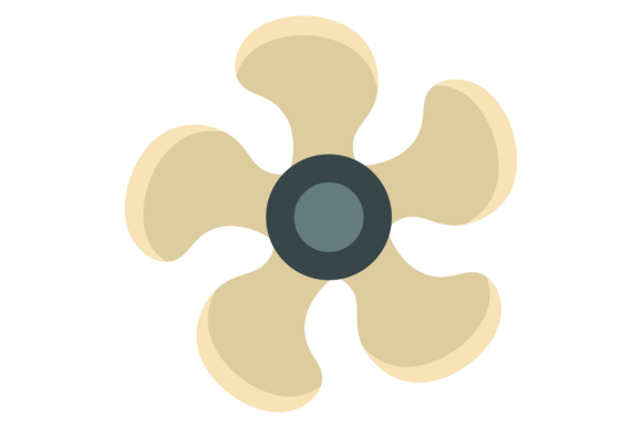 The Unmistakable Energy of Fan Color Icon: Plastic Blades Rotating