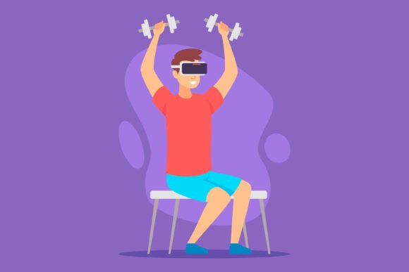 Virtual Fitness Experience with Dumbbell: The Font